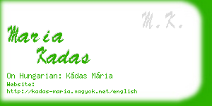maria kadas business card